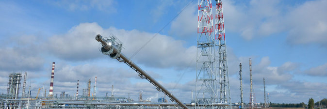 В ОАО «Мозырский НПЗ» завершен монтаж конструкций факельной системы 