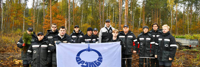 Работники ОАО «Гомельтранснефть Дружба» высадили тысячи саженцев сосны