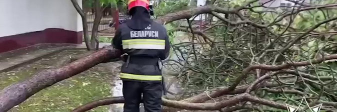 Спасатели ликвидируют последствия грозы