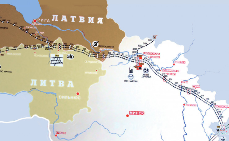 Трубопровод Полоцктранснефть Дружба (Беларусь-Латвия)